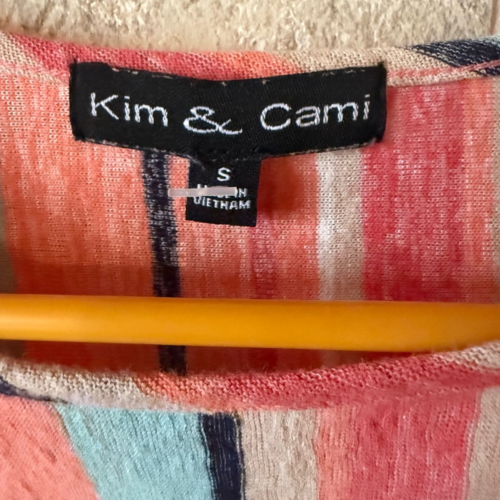 NWOT Striped Multicolor Knot-Front Top - Picture 5 of 6
